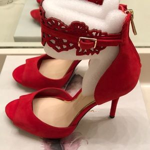 Red Jessica Simpson heels